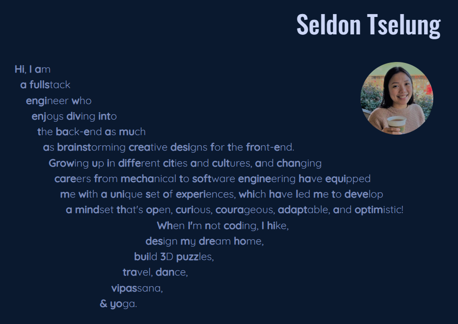 Seldon's Portfolio Site